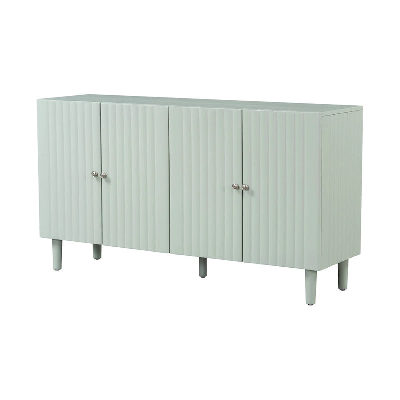 Élégant buffet quatre portes avec portes à motif ondulé