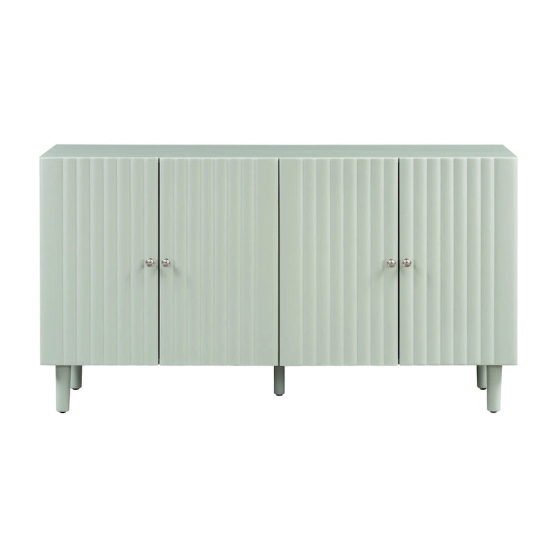 Élégant buffet quatre portes avec portes à motif ondulé