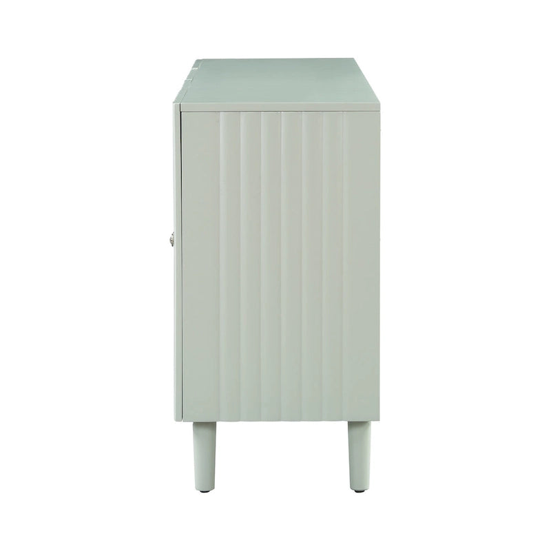 Élégant buffet quatre portes avec portes à motif ondulé