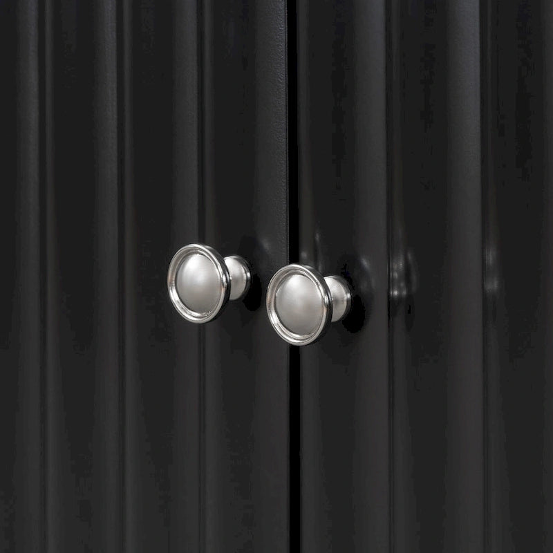 Élégant buffet quatre portes avec portes à motif ondulé