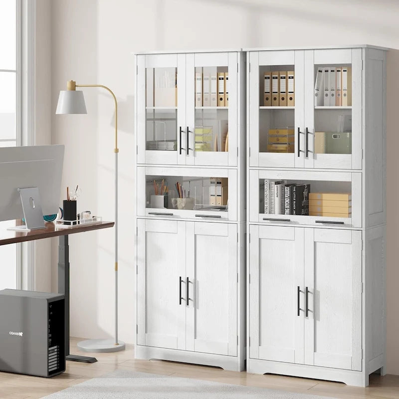 Meuble haut de salle de bain, Armoire de rangement pour le linge avec portes, étagères réglables et tiroir
