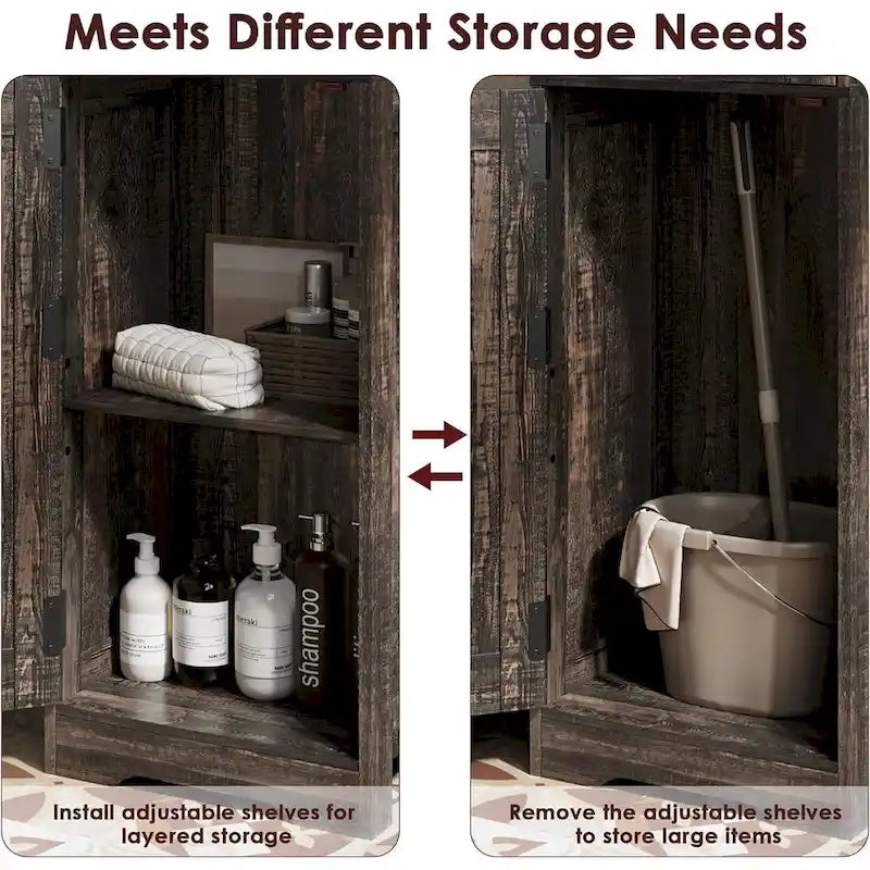 Meuble haut de salle de bain, Armoire de rangement pour le linge avec portes, étagères réglables et tiroir
