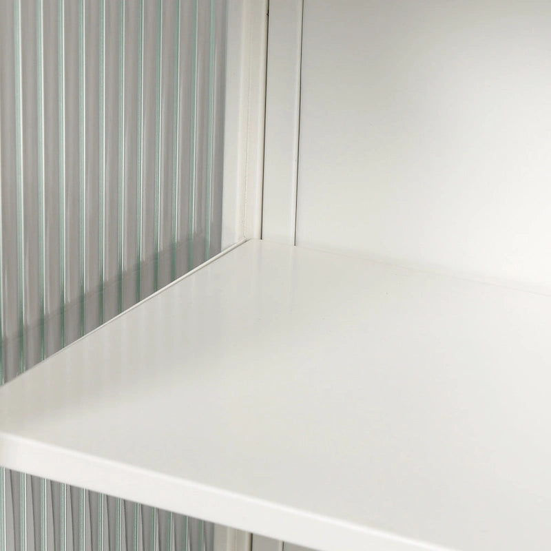 Meuble mural moderne avec portes vitrées et étagères de rangement pour entrée, salon, salle de bain