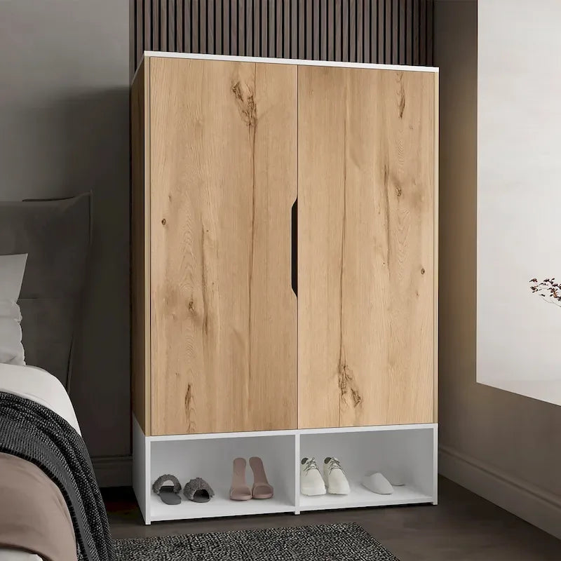 Rose Double Armoire avec tringle à vêtements