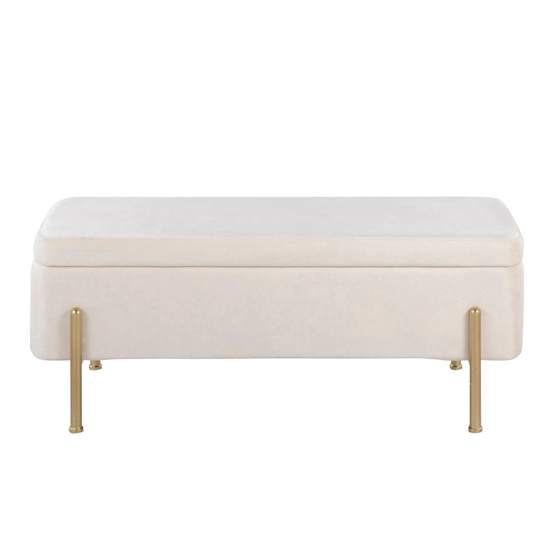 Banc de rangement Silver Orchid avec couvercle relevable