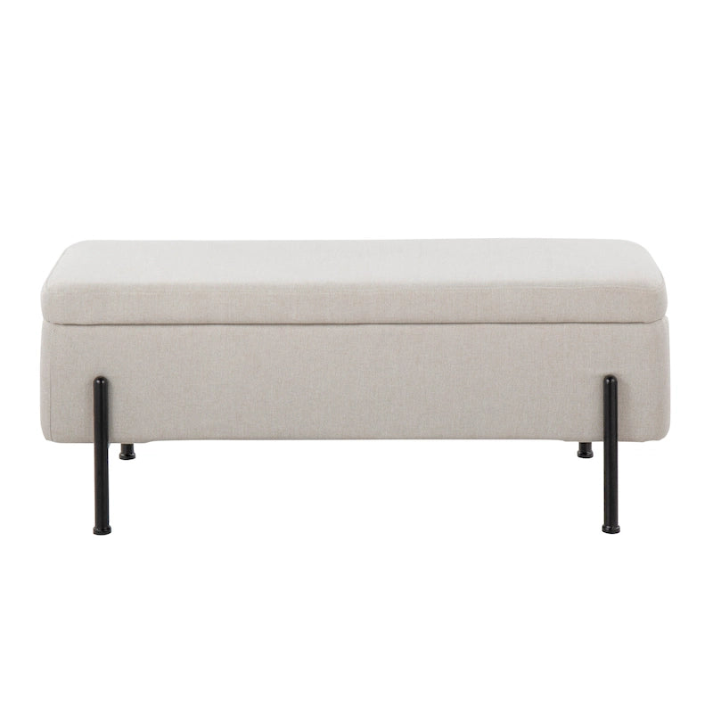 Banc de rangement Silver Orchid avec couvercle relevable