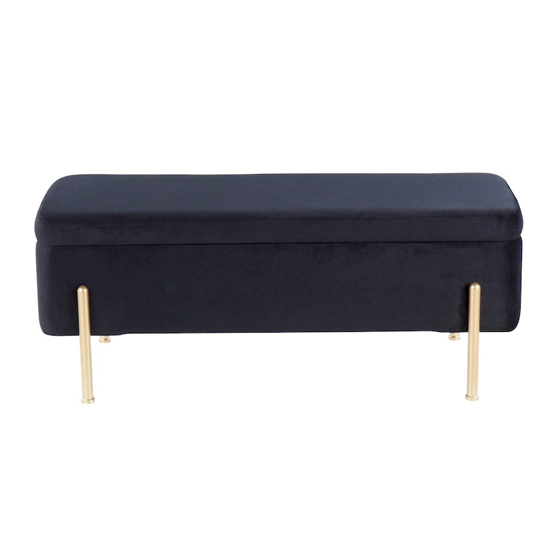 Banc de rangement Silver Orchid avec couvercle relevable