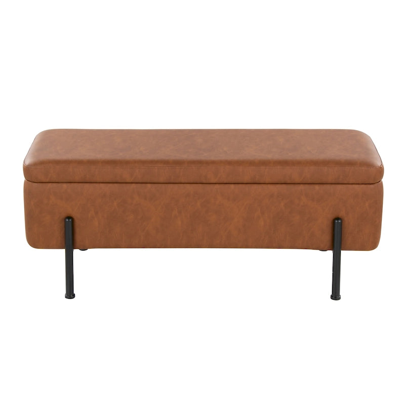 Banc de rangement Silver Orchid avec couvercle relevable