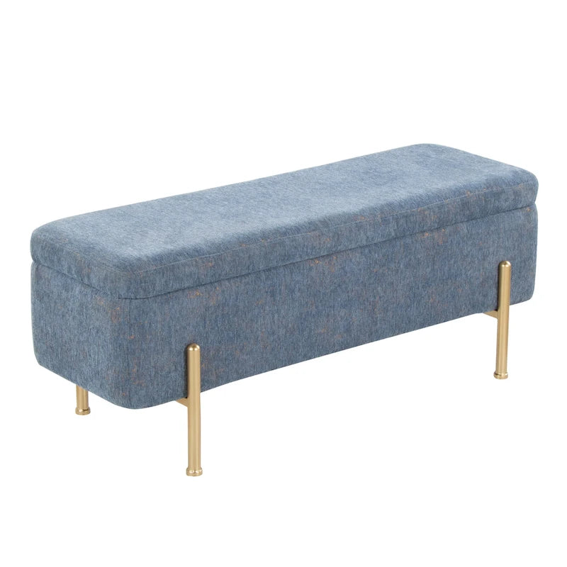 Banc de rangement Silver Orchid avec couvercle relevable