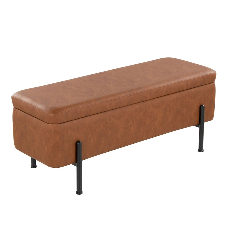 Banc de rangement Silver Orchid avec couvercle relevable