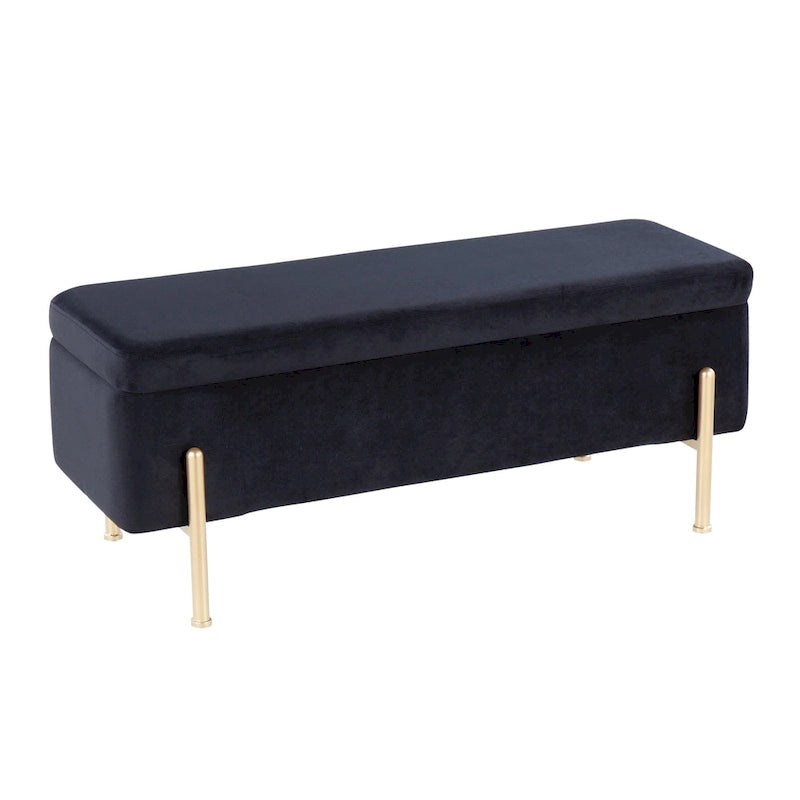 Banc de rangement Silver Orchid avec couvercle relevable