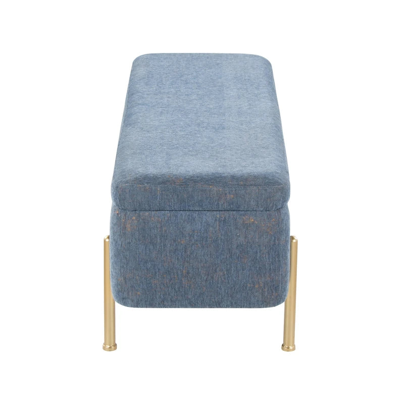 Banc de rangement Silver Orchid avec couvercle relevable