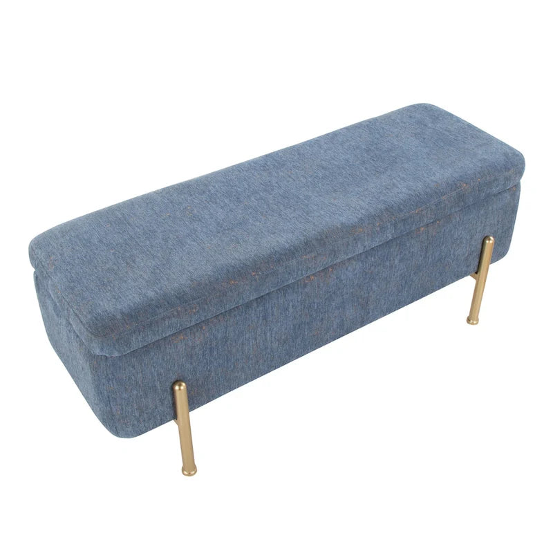 Banc de rangement Silver Orchid avec couvercle relevable