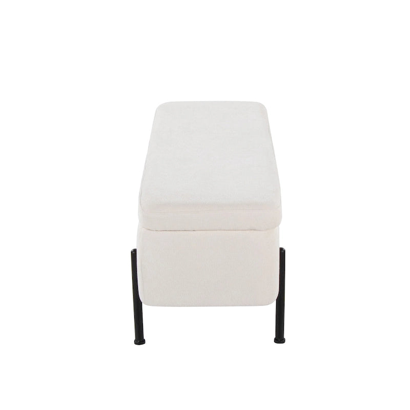 Banc de rangement Silver Orchid avec couvercle relevable