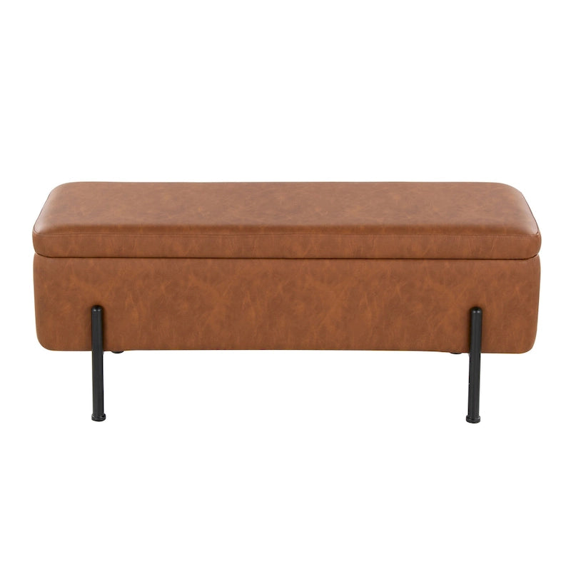 Banc de rangement Silver Orchid avec couvercle relevable