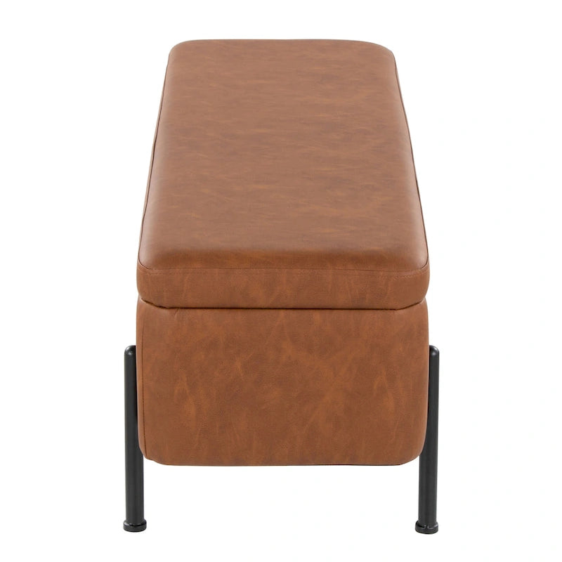 Banc de rangement Silver Orchid avec couvercle relevable
