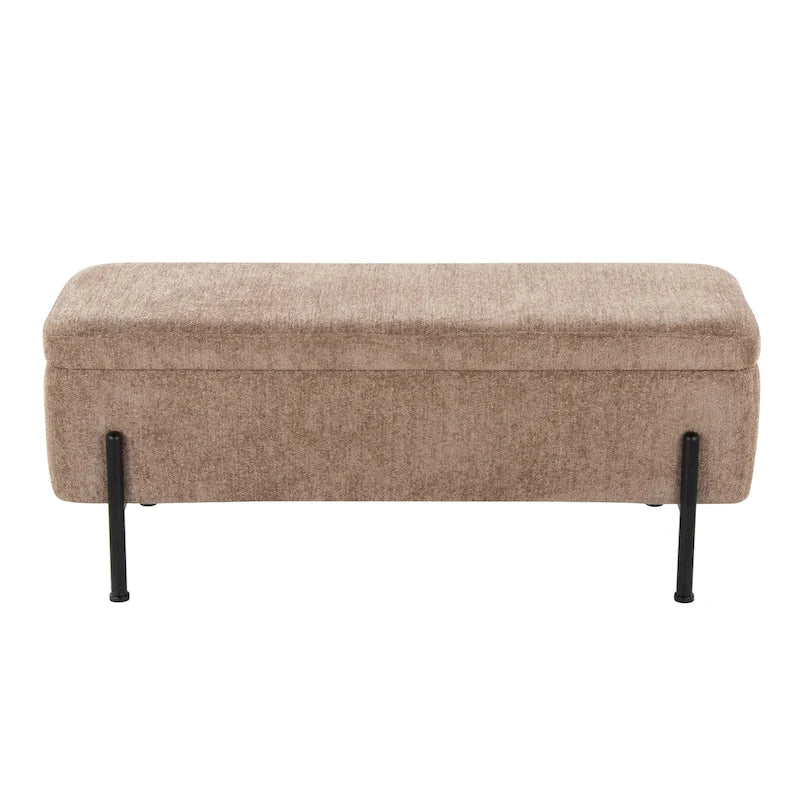 Banc de rangement Silver Orchid avec couvercle relevable