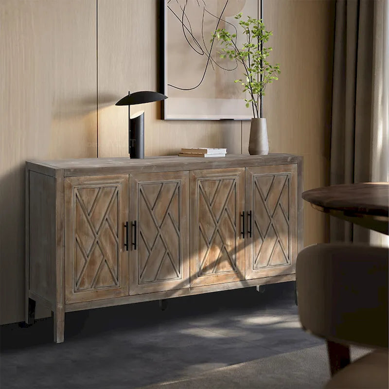 Buffet en bois à 4 portes - S.O.