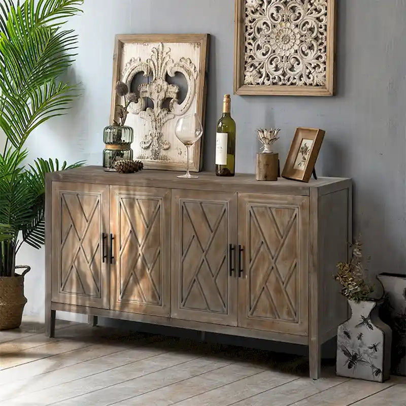 Buffet en bois à 4 portes - S.O.