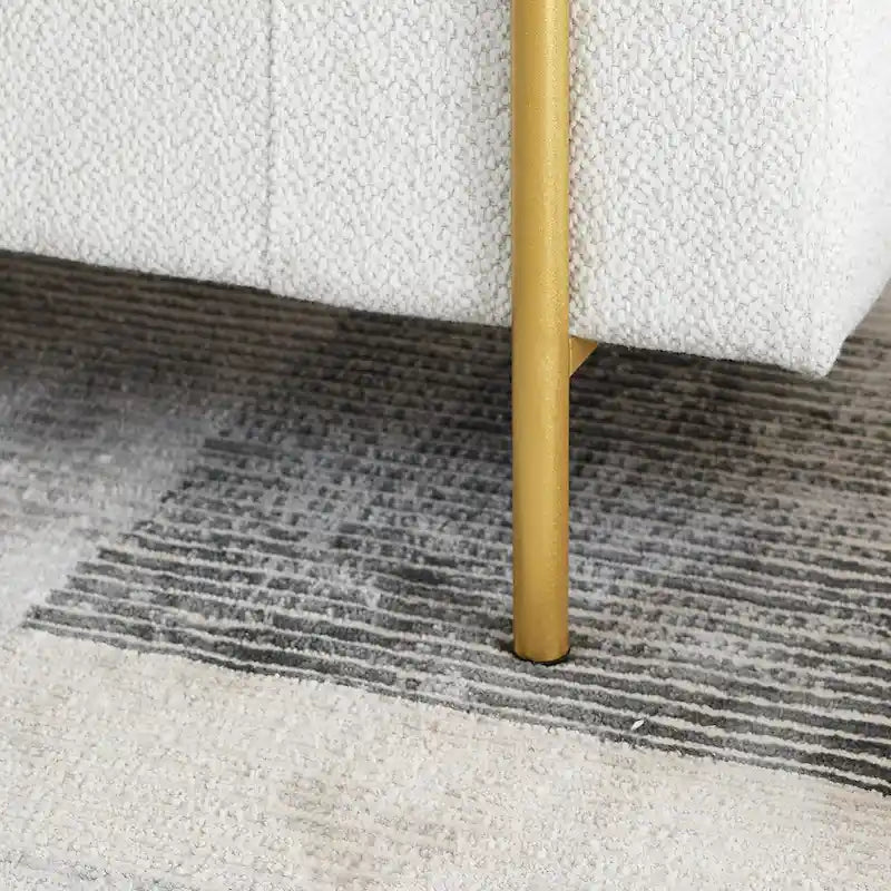 Banc de rangement élégant en velours capitonné
