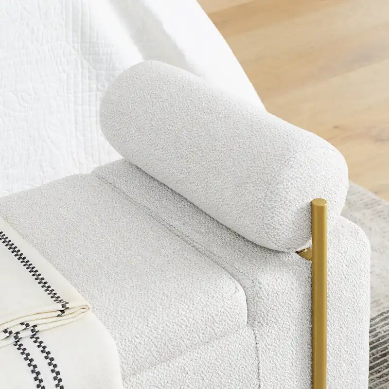 Banc de rangement élégant en velours capitonné