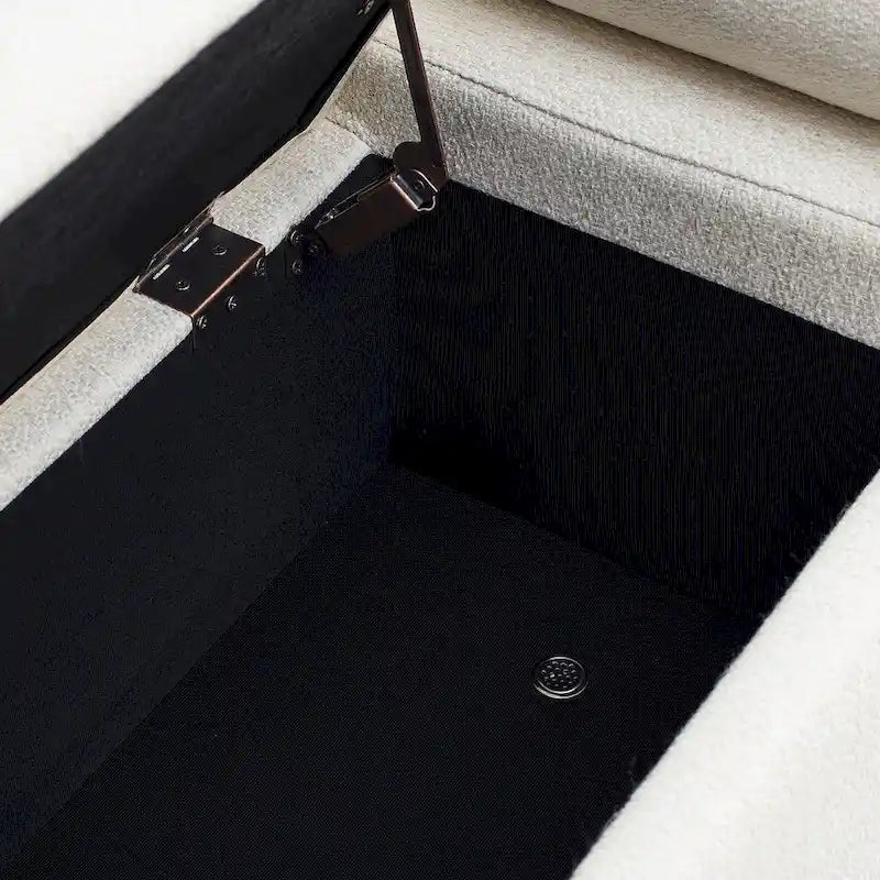 Banc de rangement élégant en velours capitonné