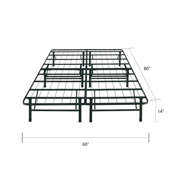 Cadre de lit plateforme grand lit robuste de 14 po – Montage facile