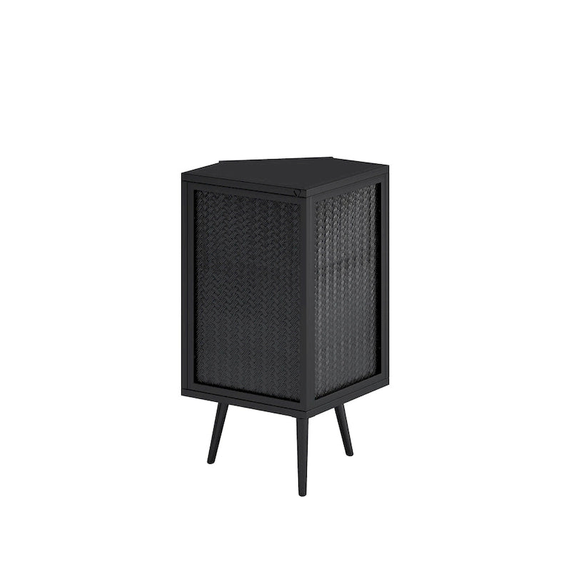 Meuble d'angle de sol en métal avec étagère réglable H 31,5 po