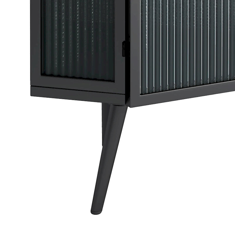 Meuble d'angle de sol en métal avec étagère réglable H 31,5 po