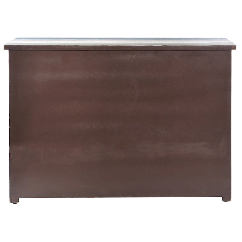 Buffet trois portes Espresso à motif chevron décalé