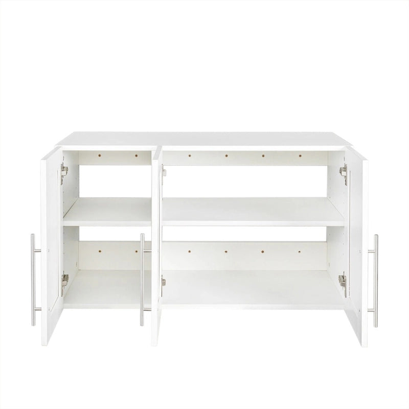 Meuble de rangement mural empilable en bois, blanc