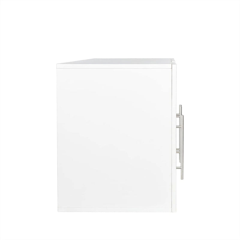 Meuble de rangement mural empilable en bois, blanc