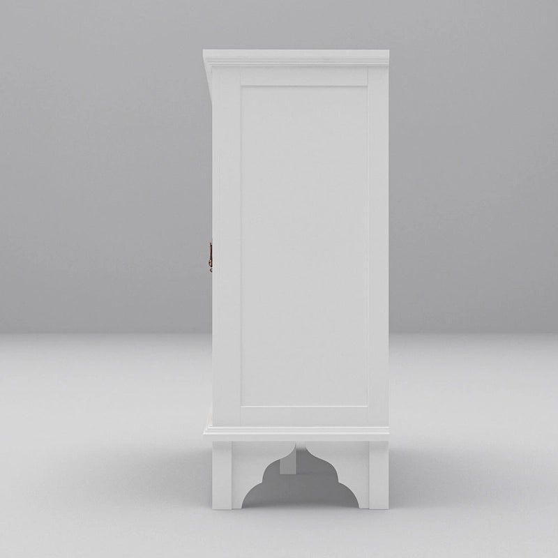 Meuble de salle de bain en bois sculpté Meuble d'appoint Buffet Verre acrylique