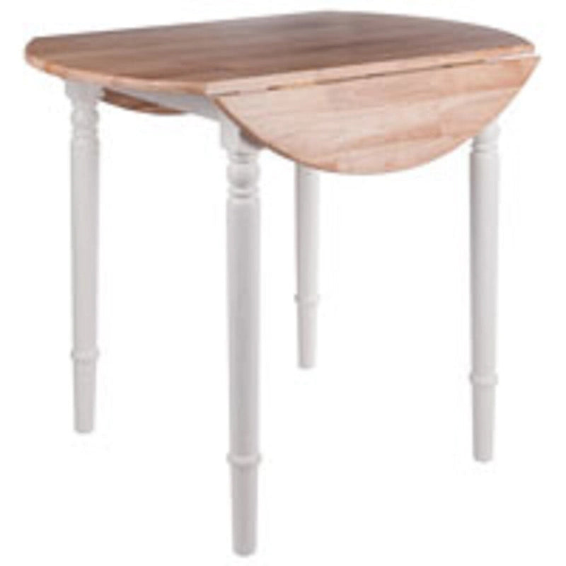 Table à abattants ronde 30 po beige et blanche