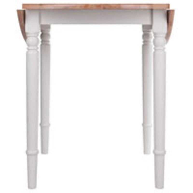 Table à abattants ronde 30 po beige et blanche