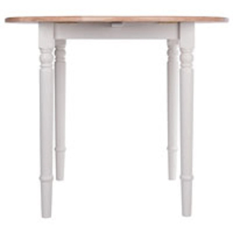 Table à abattants ronde 30 po beige et blanche