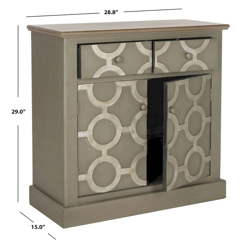 Coffre de rangement gris - 74La x 38P x 74H