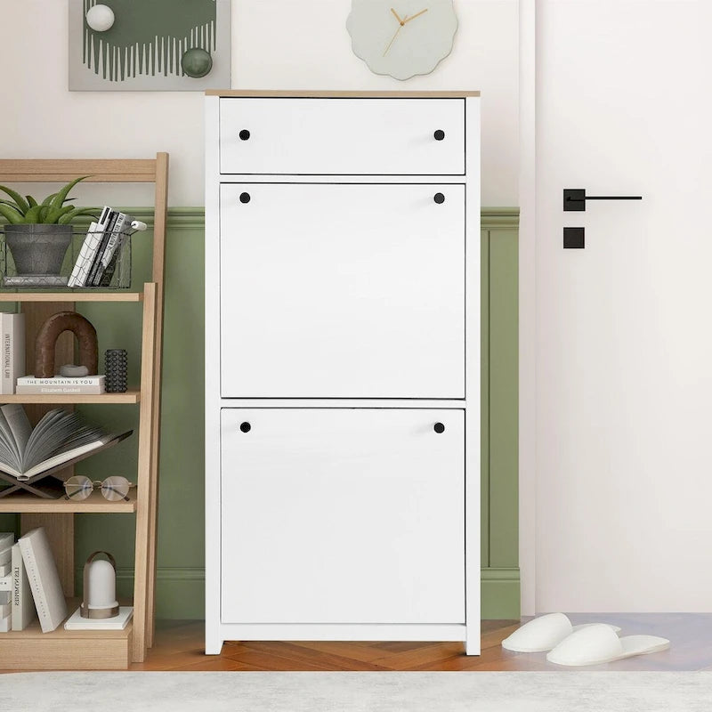 Meuble à chaussures en bois au design minimaliste moderne