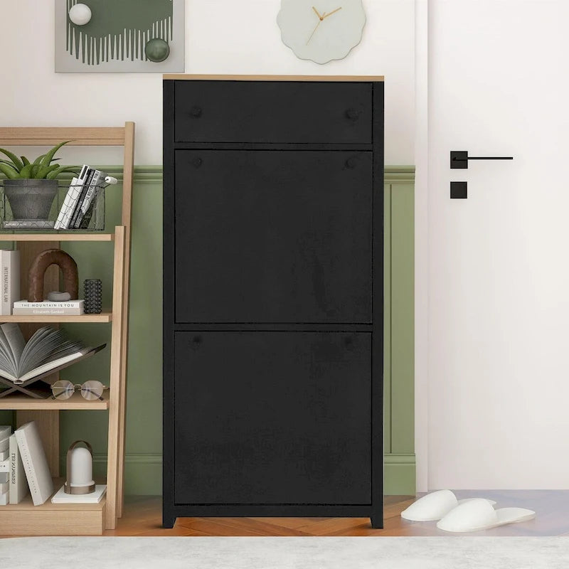 Meuble à chaussures en bois au design minimaliste moderne