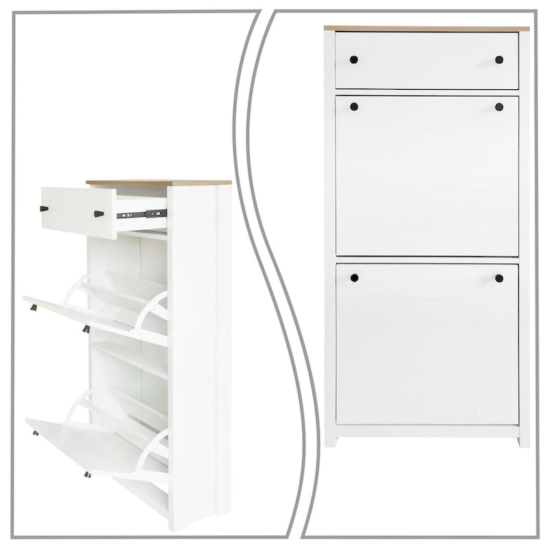 Meuble à chaussures en bois au design minimaliste moderne