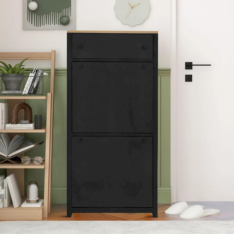 Meuble à chaussures en bois au design minimaliste moderne
