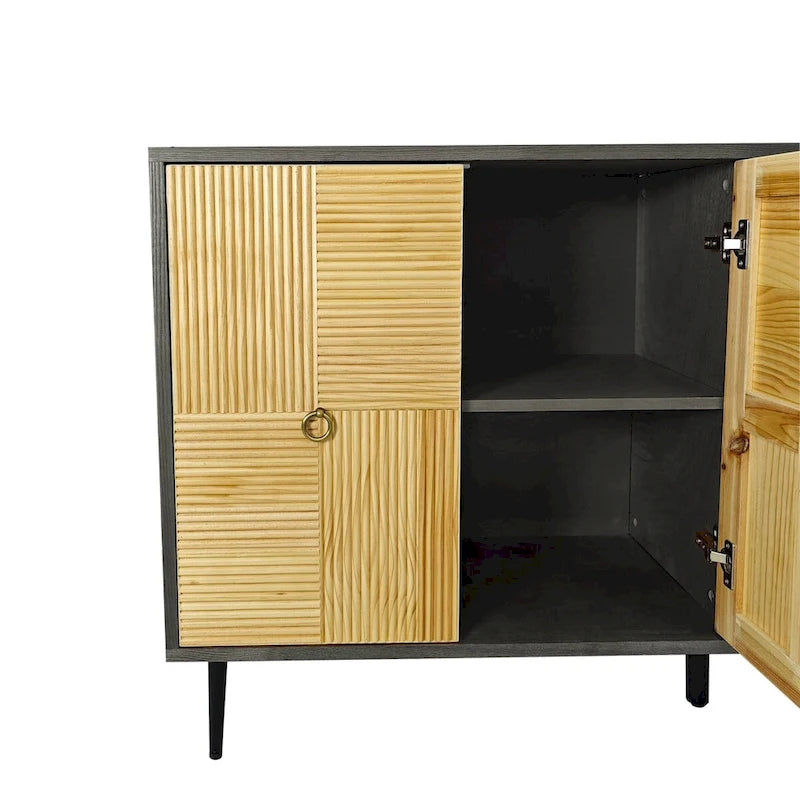 Élégante armoire vintage à 4 portes