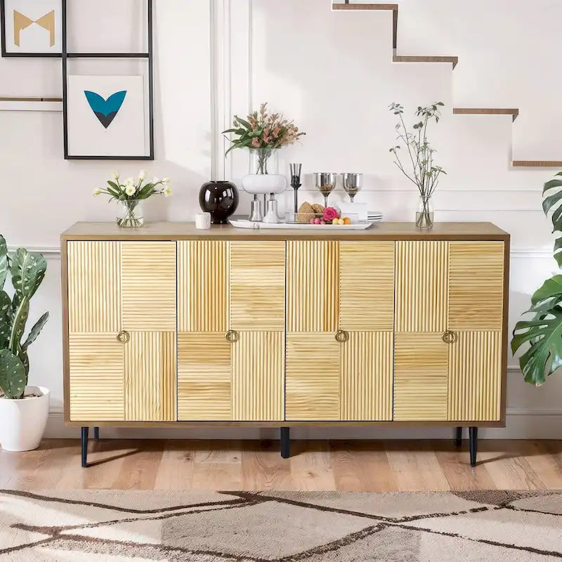Élégante armoire vintage à 4 portes