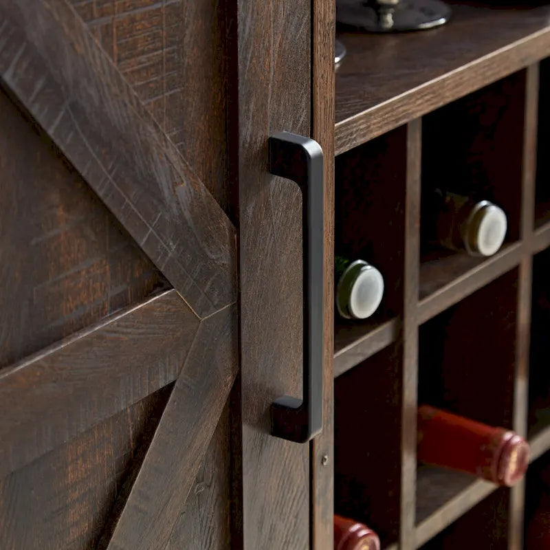 Meuble Bar à Café avec Casier à Vin Buffet Commode de Rangement avec Tiroir, Étagères de Rangement Ajustables, pour Salon, Salle à Manger
