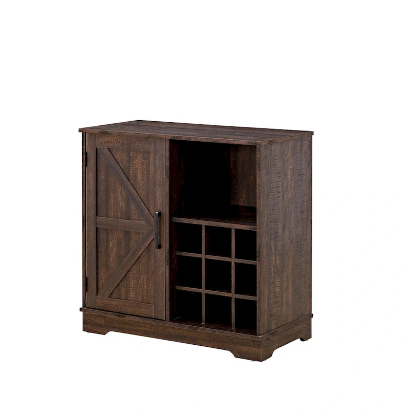 Meuble Bar à Café avec Casier à Vin Buffet Commode de Rangement avec Tiroir, Étagères de Rangement Ajustables, pour Salon, Salle à Manger