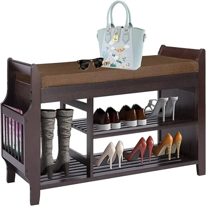 Banc à chaussures 2 niveaux - 11,7P x 39L x 19,5H