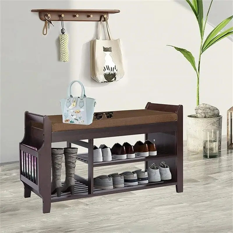 Banc à chaussures 2 niveaux - 11,7P x 39L x 19,5H