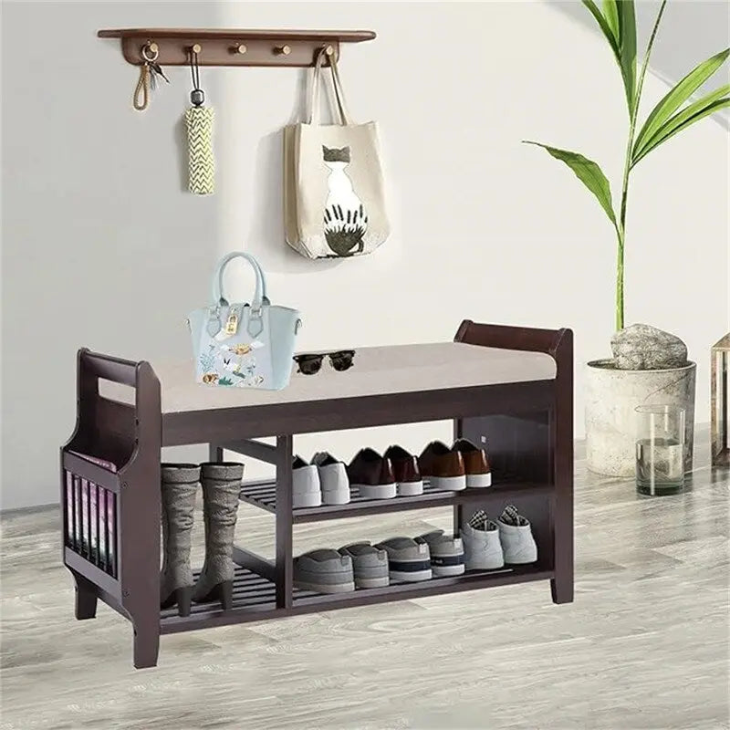 Banc à chaussures 2 niveaux - 11,7P x 39L x 19,5H