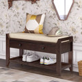 Meuble à chaussures avec assise capitonnée et tiroirs, banc de rangement multifonction pour entrée