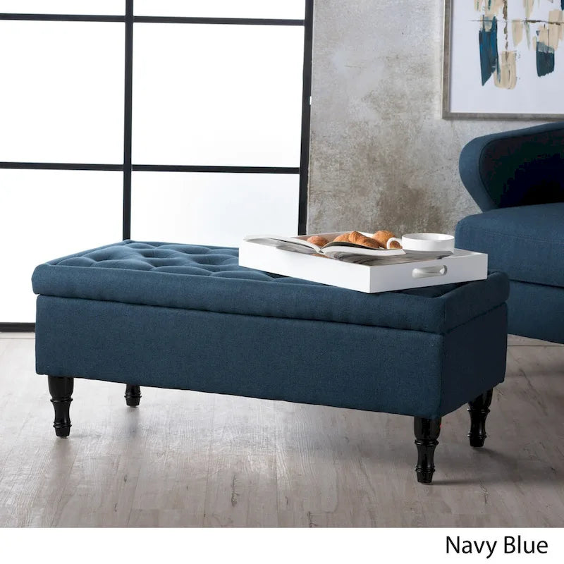 Banc de rangement capitonné